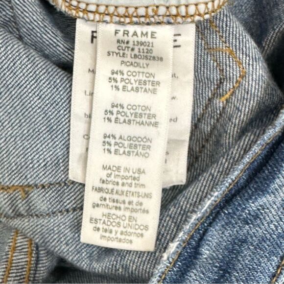 Frame Denim Le Boy Zip Ankle Mid Rise Jeans | Size 28 - Picture 9 of 10